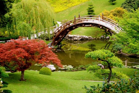Pont du jardin japonais de Pasadena, en Californie