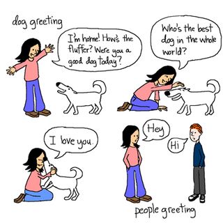 Dog greeting Dog greeting