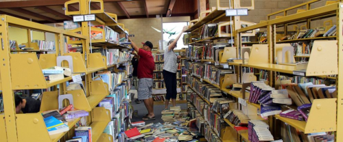 Library earthquake Library earthquake