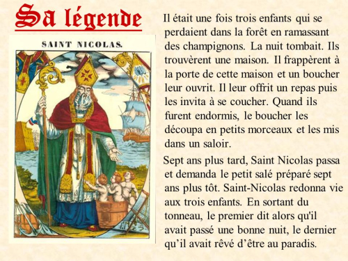 Legende Saint Nicolas