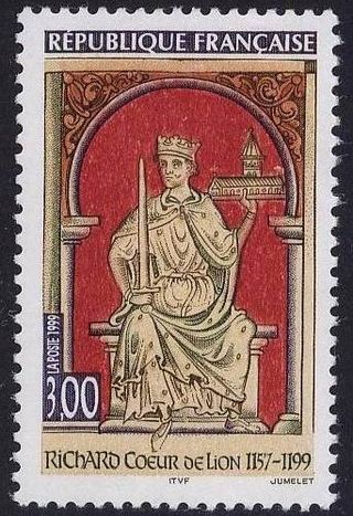 Timbre_du_800e_anniversaire_de_la_mort_de_Richard_Coeur_de_Lion