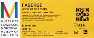 Faberge ticket rotated