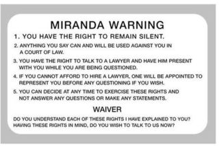 SC Miranda warning